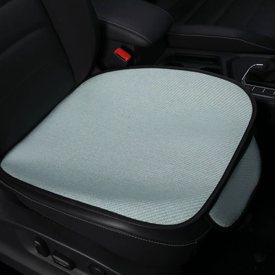 Car Seat Cushion, Universal for All Seasons, Linen Air Layer, Breathable, Non-Slip, Semi-Enclosed Seat Cover, Summer Half-Enclosed Cushion (Seat cushion, seat cover) - fruit-green-square-mat