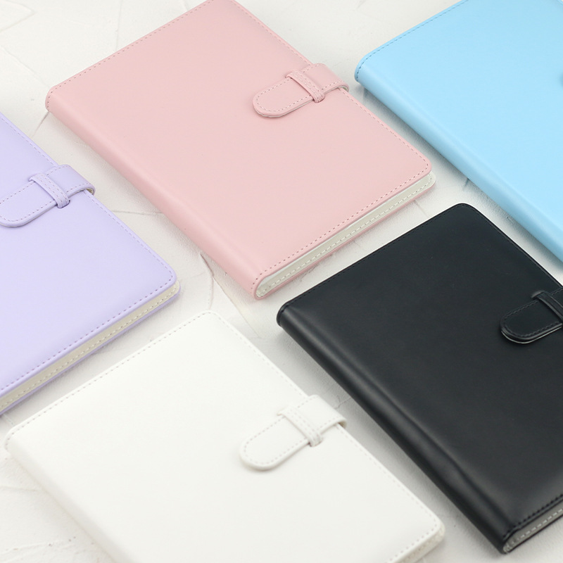 Polaroid álbum de almacenamiento de fotos de 3 pulgadas 128/256 cuero PU color puro almacenamiento de fotos tarjeta de álbum de almacenamiento de tarjetas pequeñas