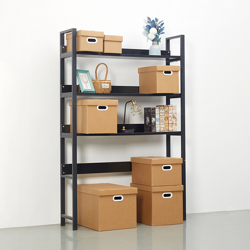 Leather paper financial file storage box, extra hard large book file box with lid, document storage box, storage container