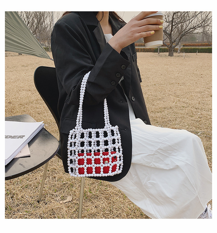 Fashion Beaded Portable Square Shoulder Bag display picture 23