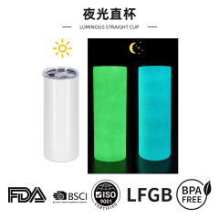 跨境夜光漆20oz直身杯双层便携保温保冷直杯不锈钢汽车杯水杯定制