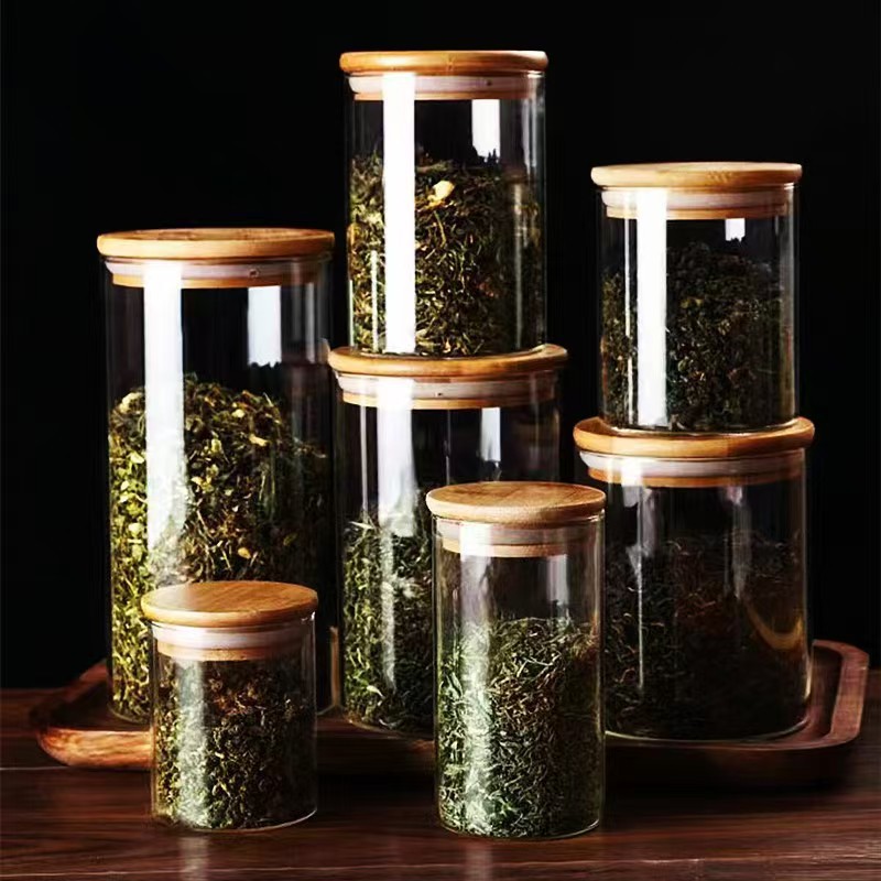 Caja de especias, botella de condimento, botella dividida, tanque de sellado de vidrio de alto silicio, tanque de almacenamiento, botella de condimento, botella de cocina doméstica