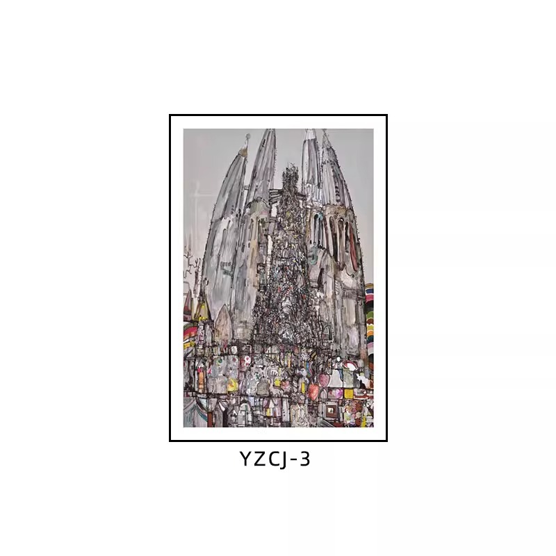 C啞光質感+鋁合金框 / 40*60/CM鋁合金拉絲-鈦金色