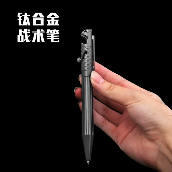 Titanium Alloy business signature pen creative personality Bolt pen convenient writing ballpoint pen Outdoor Women's anti-wolf pen