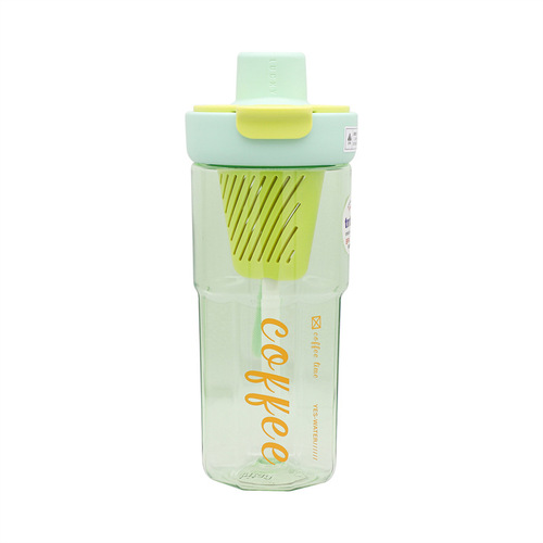 New original design fashionable water cup for girls, high-looking plastic cup, Tritan material, double drinking cup, strawberry tea leakage