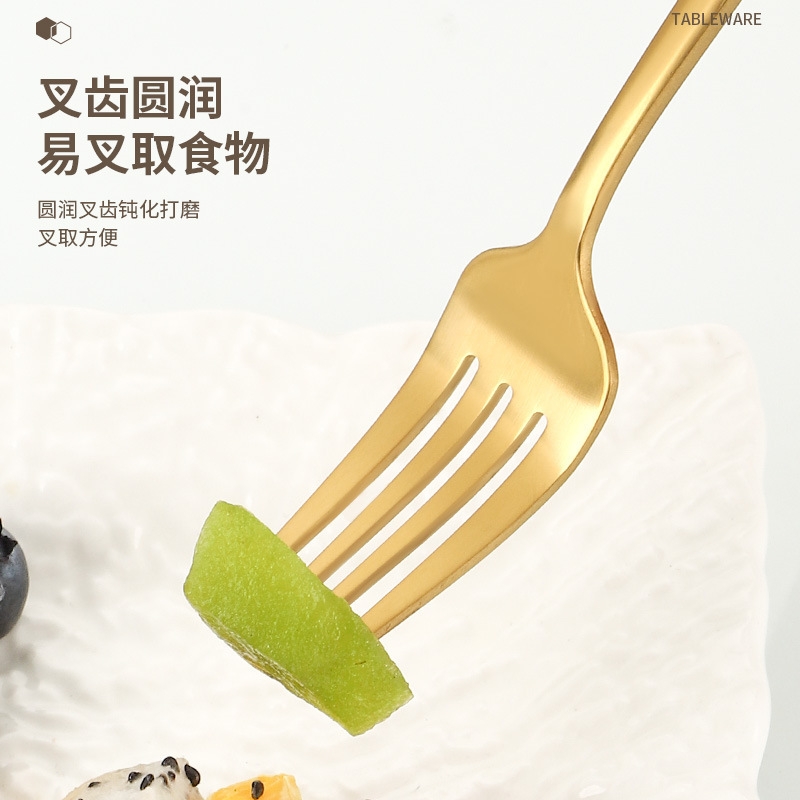 国境を越えたアマゾンステンレスポルトガル食器ナイフフォークスプーンセット国境を越えた洋食金色ステーキナイフフォークスプーン|undefined