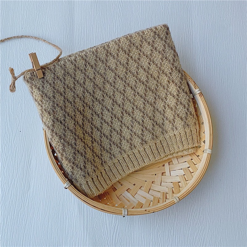 베이지 다이아몬드 스카프