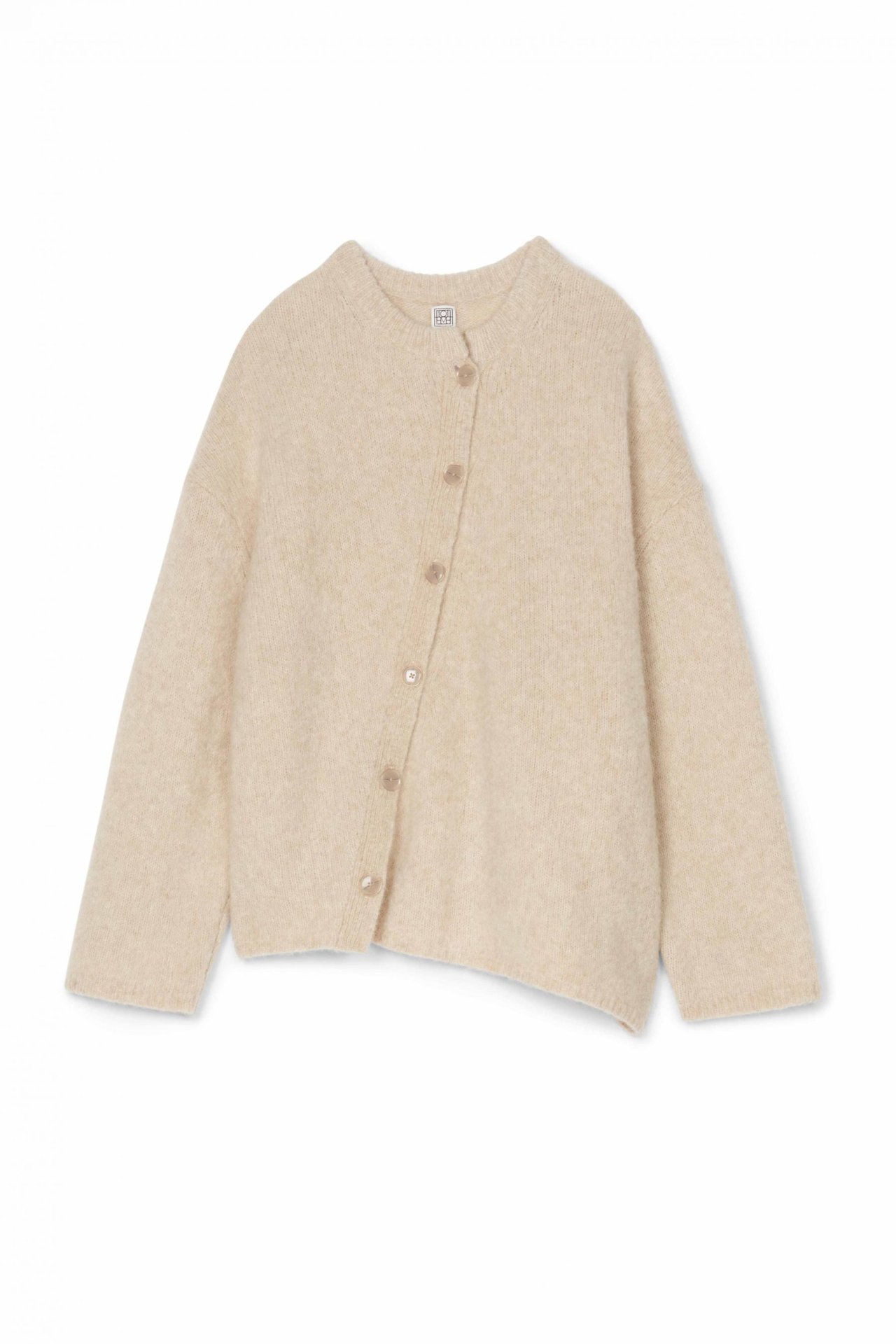 Toteme Women's Cashmere Loose Cardigan Beige Jacket Sweater