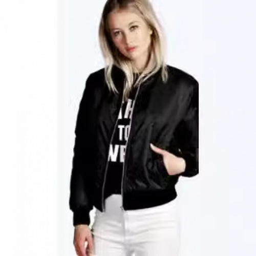 Ebay: Trendy Solid-Color Short Zip-Up Outerwear Jacket for Autumn & Winter—Europe & America Style