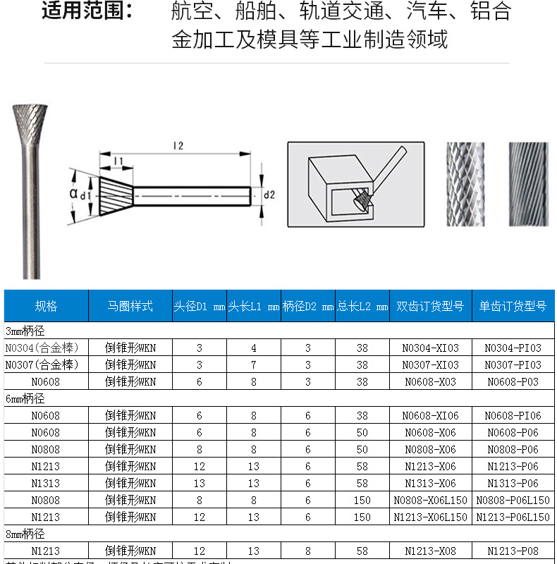 N1303X06双齿旋转锉