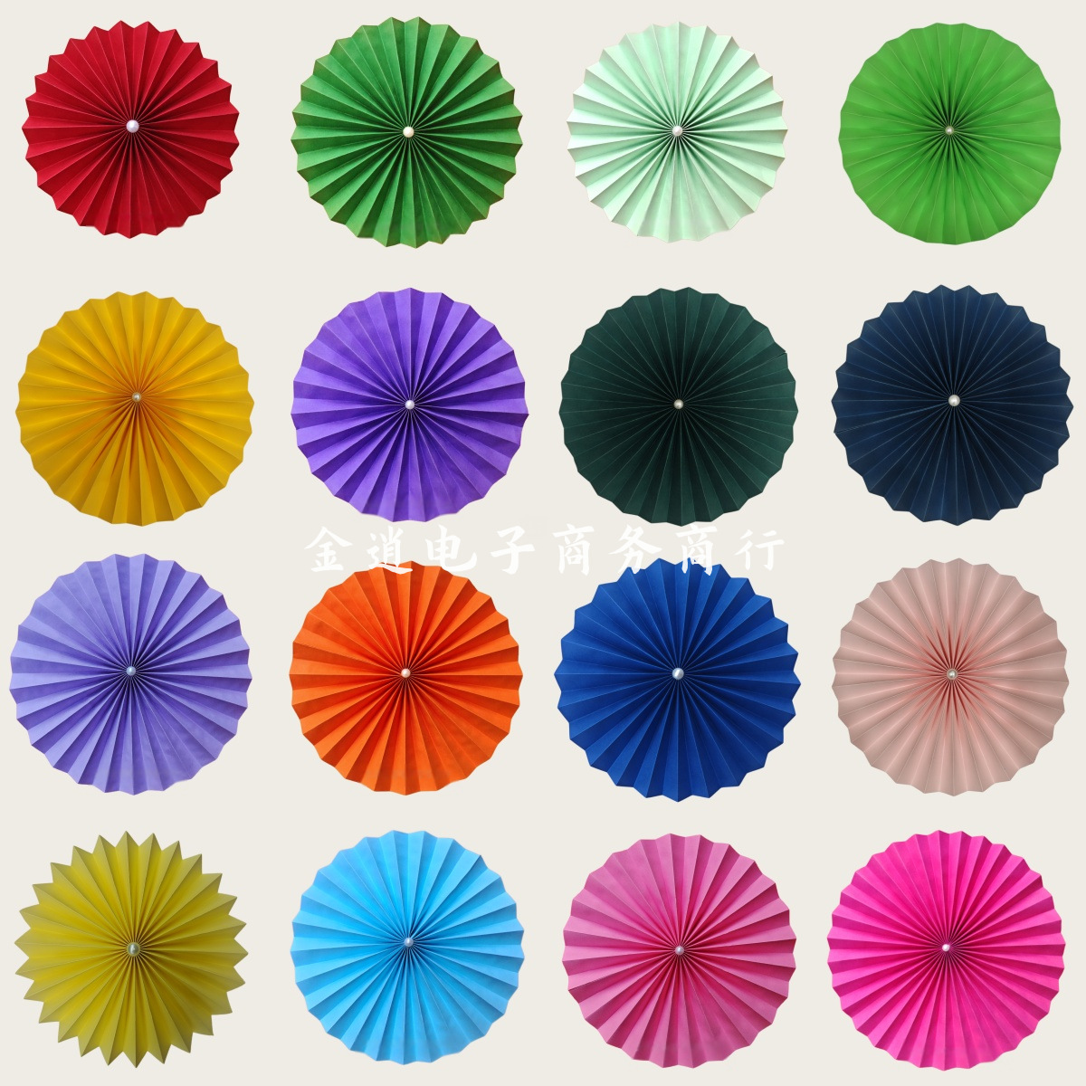 Spot wholesale pearl paper fan flowers wedding wedding room party…