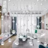 Transparent color pure crystal full of money