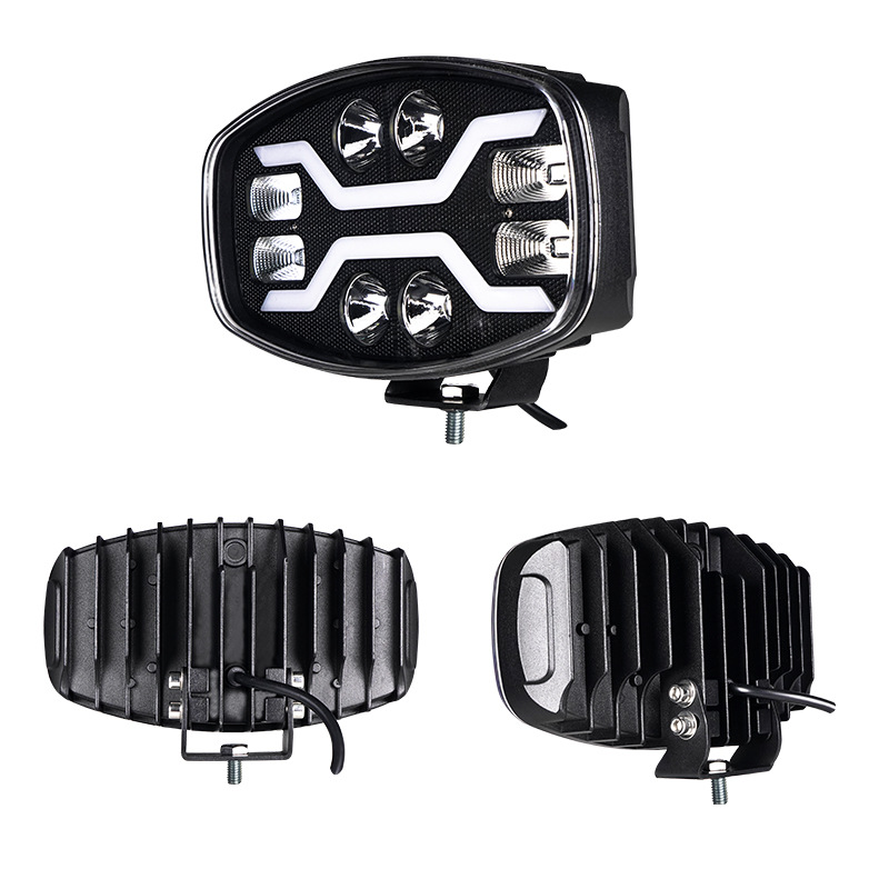 Faros LED de alta potencia para camiones 9 pulgadas cuadrado Ouka luz de techo para vehículos todoterreno luz de automóvil modificada luz de alto brillo