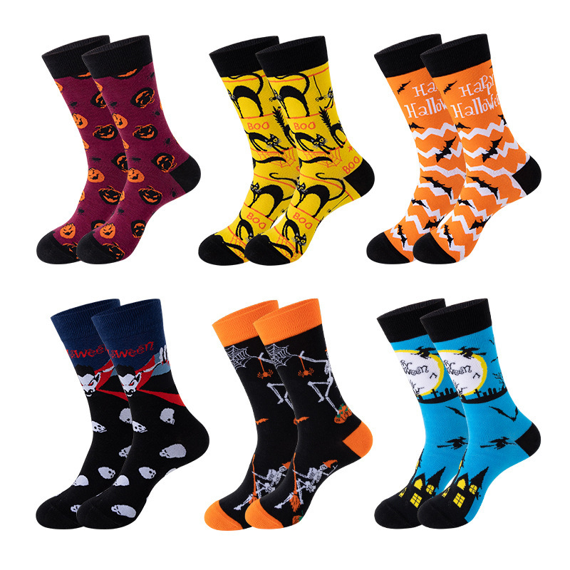 Halloween Socks Thanksgiving Socks Many Styles 2025 Styles Cross-Border Amazon Christmas Socks Thanksgiving Socks