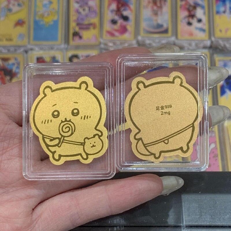 足金999手机贴Ciikawa同款乌拉奇吉伊小八手机贴直播礼品批发|undefined