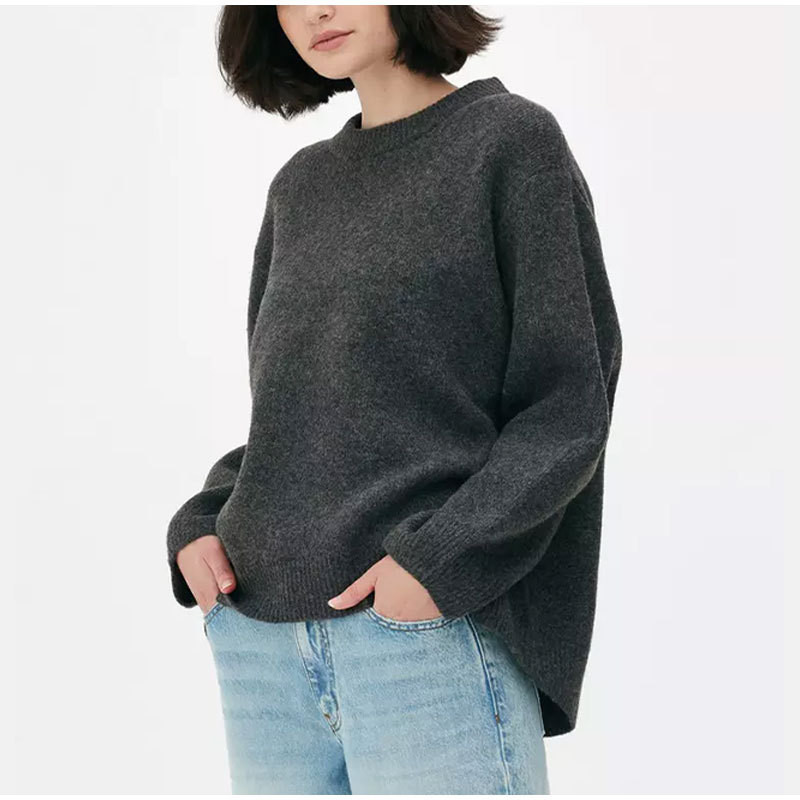 Women's Clothing winter new pink sweet round neck pullover sweater_voghion.com