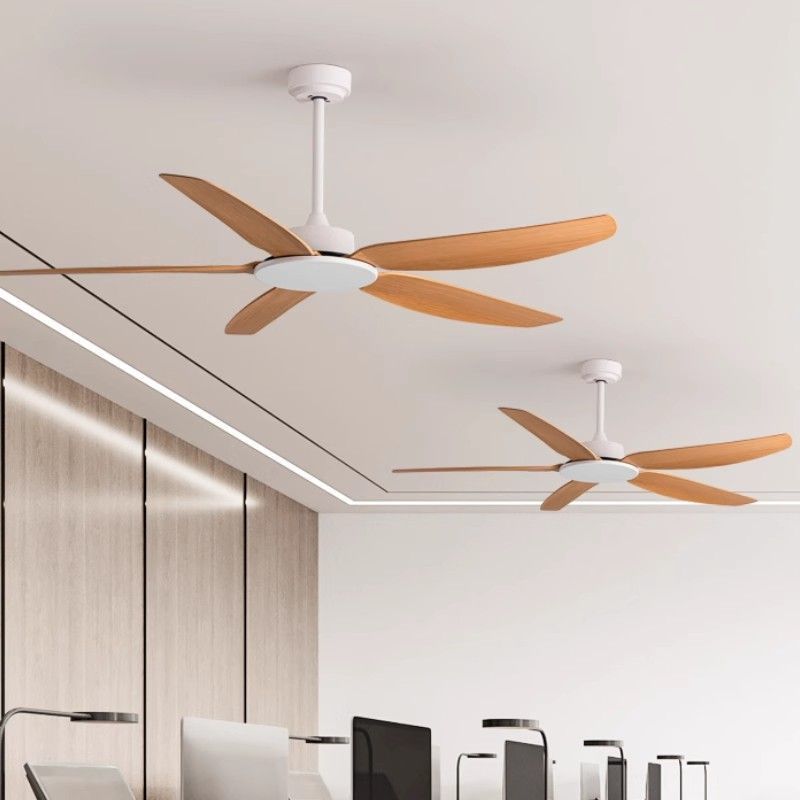 New Nordic Retro Ceiling Fan Living Room Integrated Large Wind Fan Industrial Restaurant Silent Five-Blade Second-Hand Electric Fan