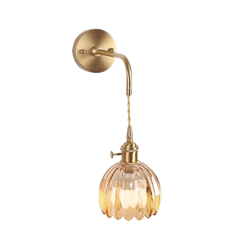Espejo de baño escandinavo inodoro de vidrio pasillo lámparas retro transfronterizas japonesas cabezal de cama sanitario faro pared de baño