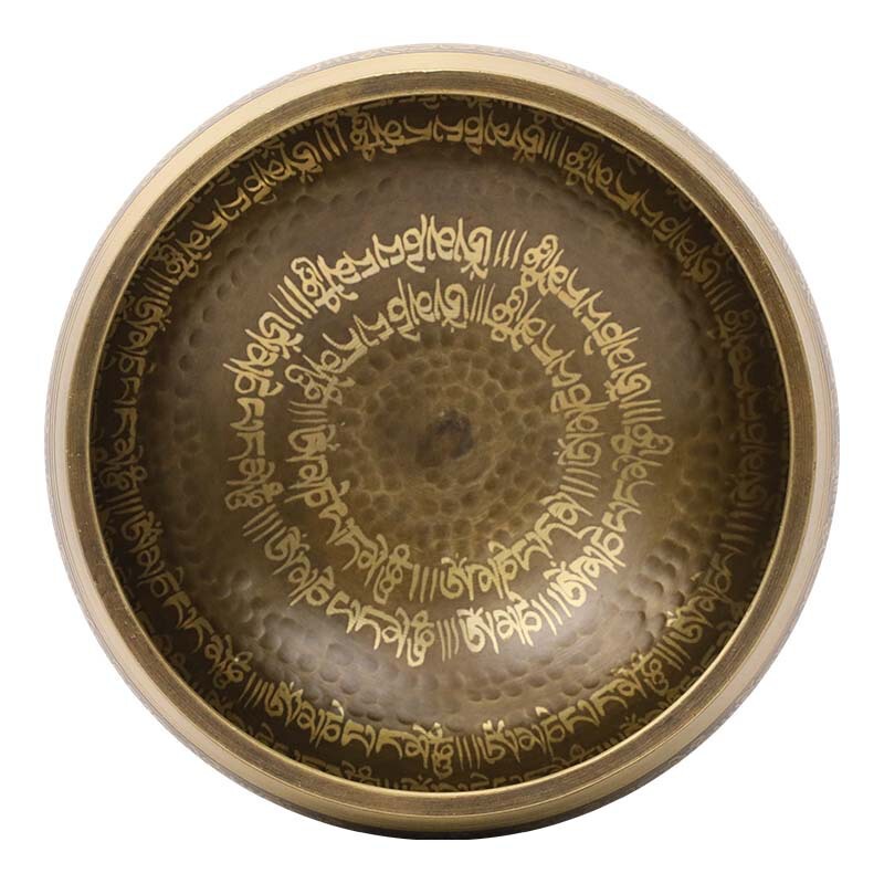 Nepalese Scripture Singing Bowl, Buddha Sound Bowl, Singing Bowl, Yoga Meditation Sound Therapy Singing Bowl, Ear Picking Handmade Copper Chime