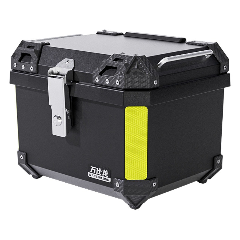 Caja de almacenamiento de la caja trasera de la motocicleta Caja sin aleación de aluminio Caja del maletero de la locomotora Caja trasera de la batería de almacenamiento de gran capacidad