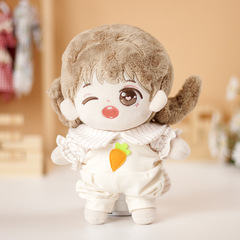 Cotton Doll Replaces Clothes, Radish Rabbit Overalls Plush Toy Figure Celebrity Doll 20cm Plush Puppet Plump