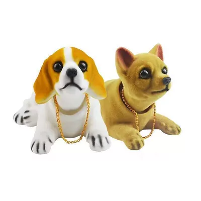 Car ornaments: real dog cartoon doll cute