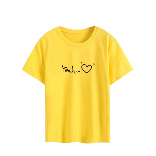 Women's Summer Round Neck Short Sleeve T-Shirt with Pure Cotton, Loose and Versatile Letter Print, Plus Size Casual Top Trendy