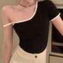 夏季露背辣妹修身t恤