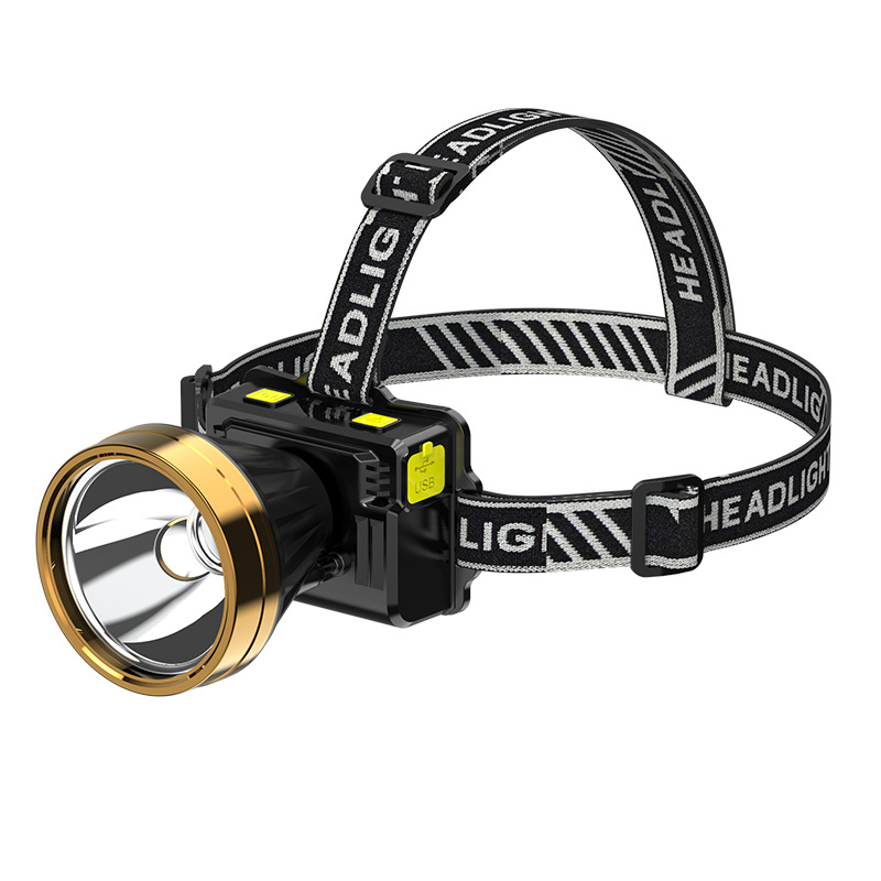 Nuevo LCD faro fuerte luz Super brillante carga resistencia super largo minero lámpara noche pesca inducción cabeza-montada linterna