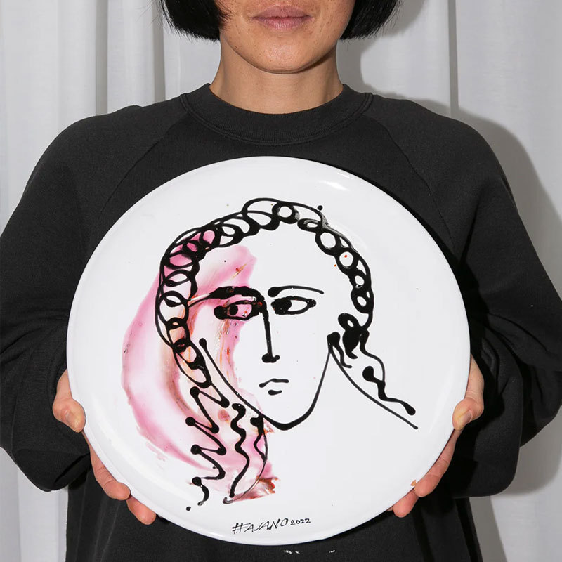 Italian Nicola Fasano plate hand-painted character western food decoration plate art decoration porcelain plate painting Italian Nicola Fasano plate hand-painted character western food decoration plate art decoration porcelain plate painting