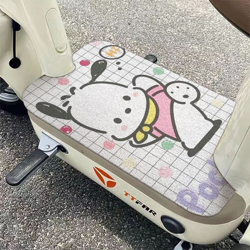 Electric Car Floor Mats Cartoon Cute Puppy Free Cutting Dust Removal and Dirt-Resistant Universal Anti-Slip Wire Ring Foot Mats for Delivery