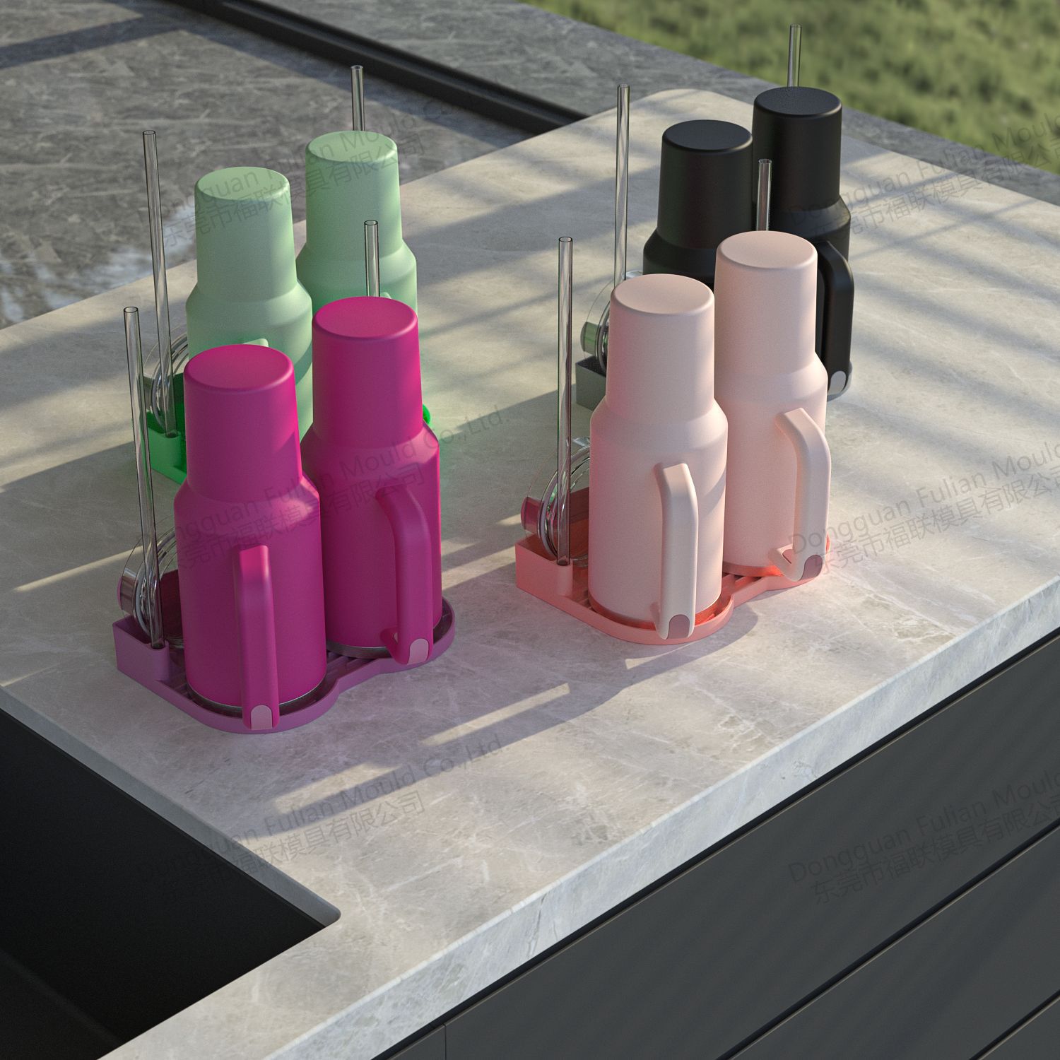 Tazas transfronterizas Stanley copos de silicona drenaje de copas Stanley Ice Bar porta tazas de agua para el hogar almohadilla de secado