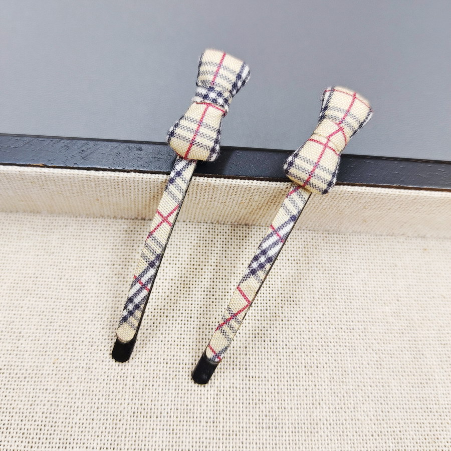Fermaglio per capelli con fiocco a quadri stile giapponese coreano_voghion.com