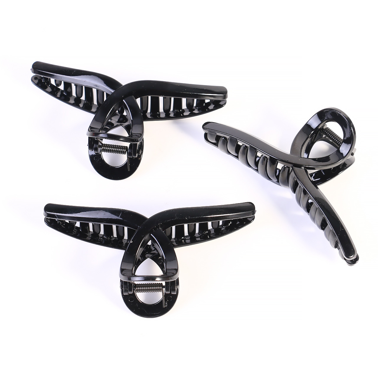 Black Grip Hair Clips Large Medium Small Handmade DIY Hair Barrettes Simple Versatile Back Head Bun Shark Clips Wholesale