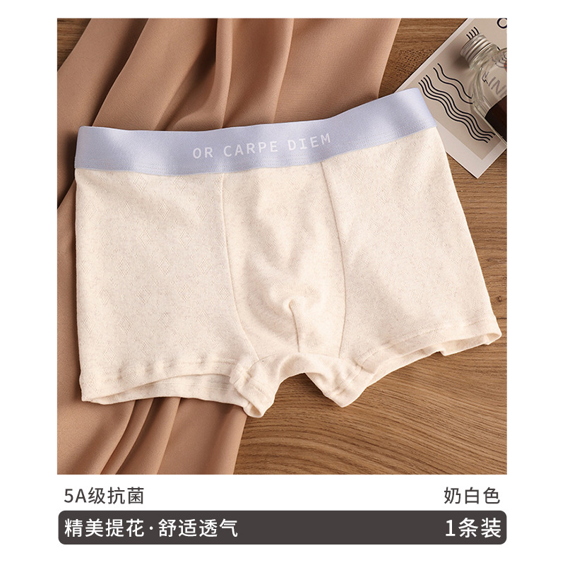 Ropa interior de hombre, pantalones bóxers antibacterianos de algodón puro, pantalones cortos bóxer para jóvenes transpirables deportivos para niños de verano, bragas para la cabeza