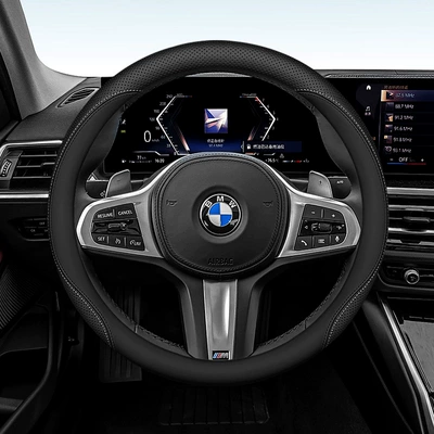 Steering wheel cover 7 Series 1X2X3X4X5X6 steering wheel - bmw-black-38cm
