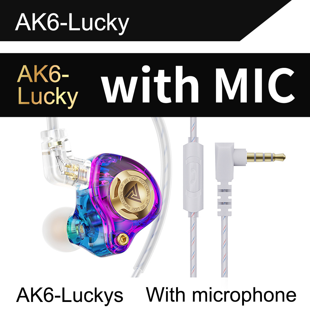 QKZ AK6 Glückliche Heavy Bass HIFI Kopfhörer Abnehmbare Kopfhörer Drei-Geschwindigkeit Einstellung Mobiltelefon Sport Kopfhörer - 7
