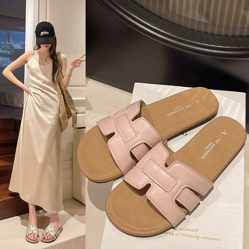 Женские французские балетки-сандалии, летняя верхняя одежда 2025, новый стиль с юбкой, пляжные шлепанцы в стиле феи для отдыха