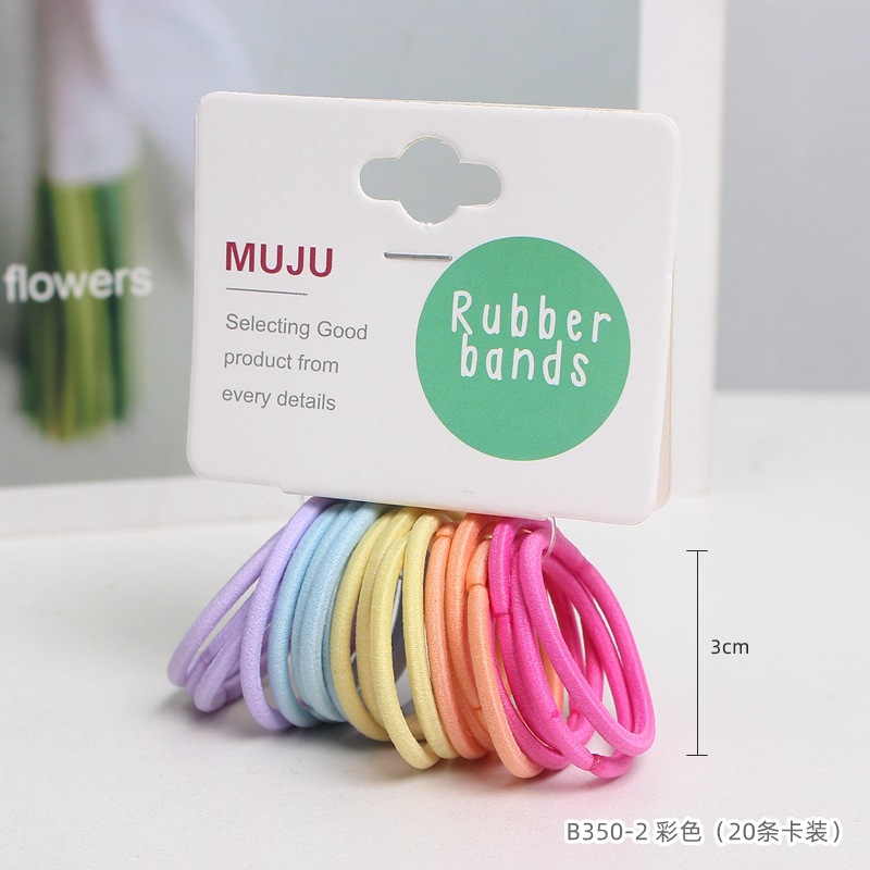 [Carga de tarjeta] sensación de alto nivel coreano de cabello de código de barras de moda de alta elasticidad de cabello anillo de cabello correa de cola de caballo