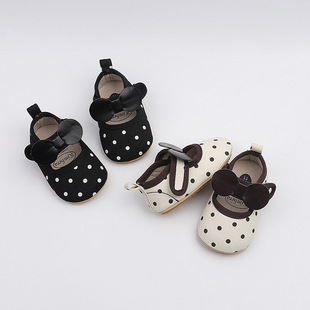 Spring new one-year-old baby girl princess shoes soft soles 6-12 months baby breathable comfortable toddler shoes
