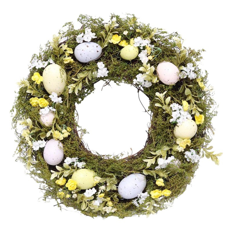 Amazon inicio planta natural nórdico huevo de Pascua simulación guirnalda Pascua decoraciones puerta colgante