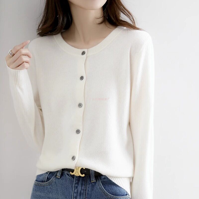 Clearance Sale: 100% Pure Color Wool Cardigan, Women's Round Neck Cashmere Sweater, Women's Knitted Base Layer Jacket Clearance Sale: 100% Pure Color Wool Cardigan, Women's Round Neck Cashmere Sweater, Women's Knitted Base Layer Jacket
