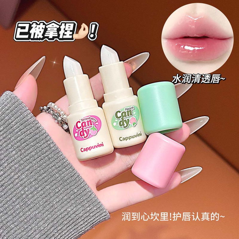 CAPPUVINI agua tierna lápiz labial protector humectante no pegajoso anti-agrietamiento hidratante maquillaje de color transfronterizo para labios