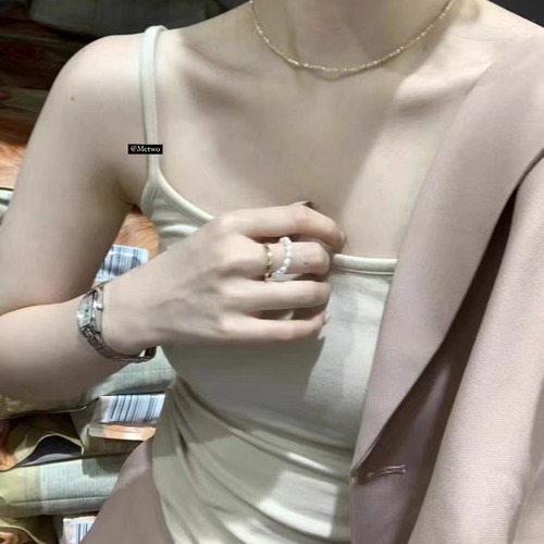 METWO Supermodel Flat-Sewn Velvety Strappy Bralette with Padded Comfortable Skin-Friendly Warm Autumn/Winter Tank Top