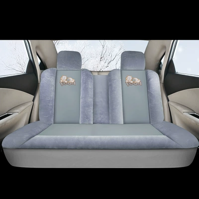 winter plush warm seat cushion | Wool pad - elegant-gray-rear-rear-12kg