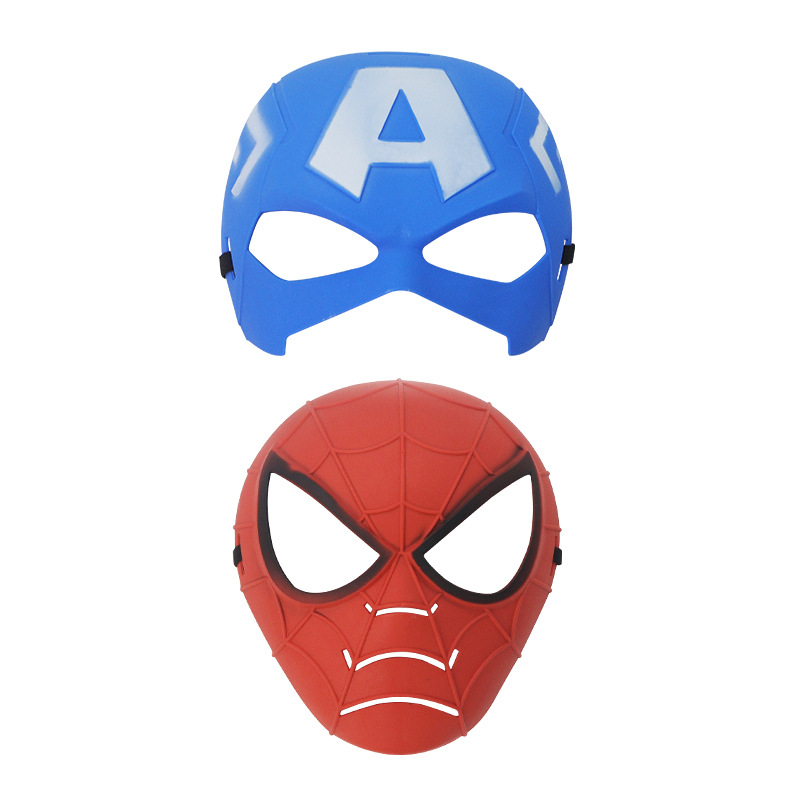 Máscaras temáticas de películas de Marvel máscaras de dibujos animados para niños en forma de V Iron Man Spiderman máscara Hulk
