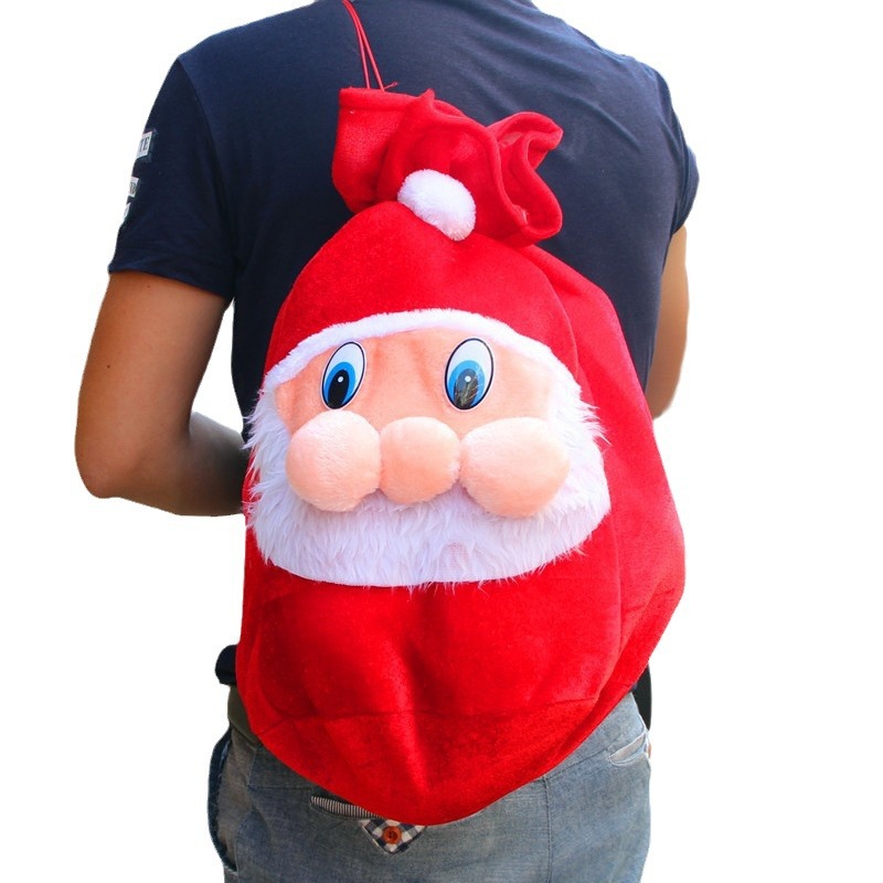 Christmas decorations Christmas high-end gift bag Christmas gold velvet face gift bag_voghion.com