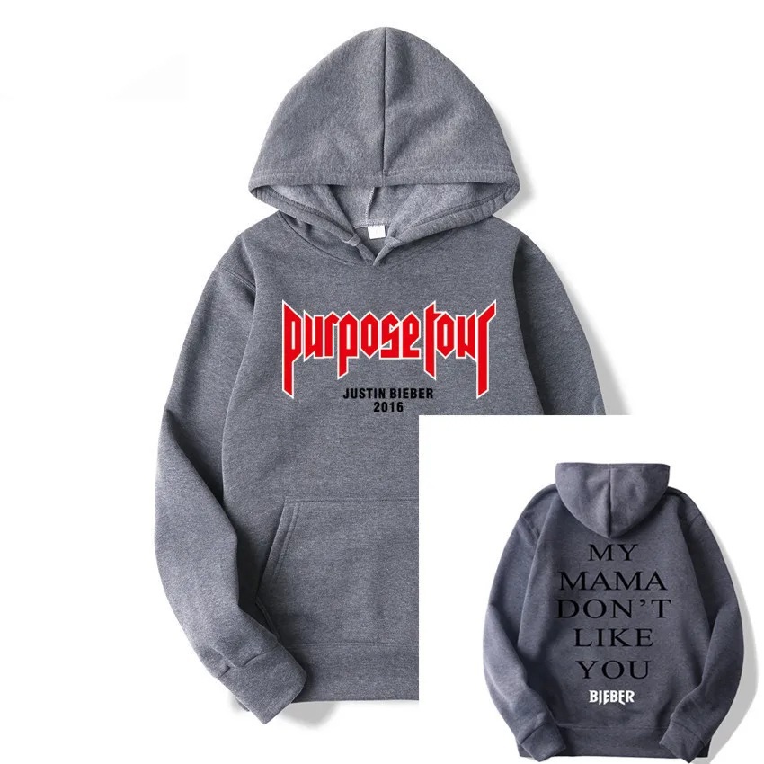 Fashion Brand Design Justin Bieber Purpose Tour Hoodies Pull