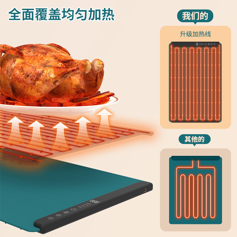 可折叠大容量暖菜垫热菜板家用餐桌酒店饭菜暖菜神器板热饭恒温板|undefined