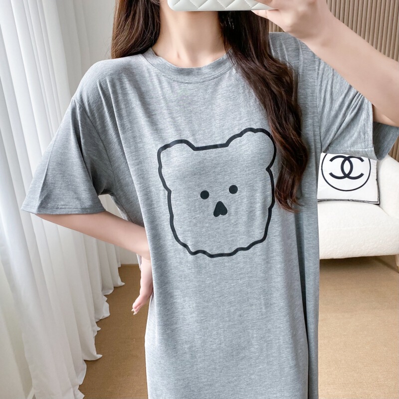 モーデール妊婦寝スカート授乳可能ワンピース夏の薄いタイプの辛いお母さんの授乳服パジャマスカート夏タイプ|undefined